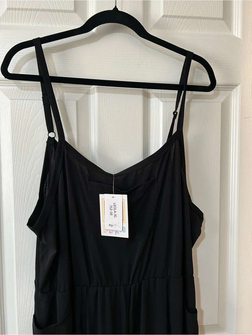 NWT LuLaRoe XL Black Leola jumpsuit.